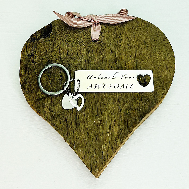 Vibrant Souls Inspirational Keychain - Unleash Your Awesome