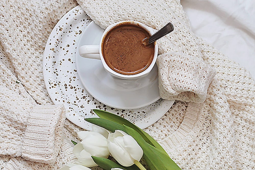 warm cup of ceremonial cacao